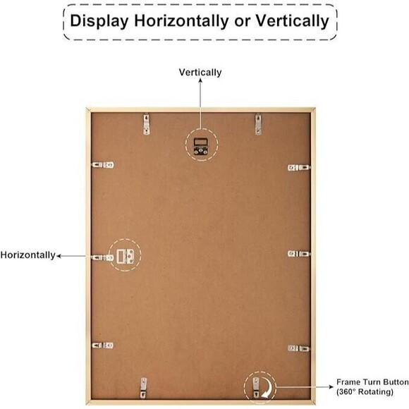 Anozie 16x24 Picture Frame Gold, 16 x 24 Picture Frames with HD Plexiglass2 Pack - Picture 5 of 5